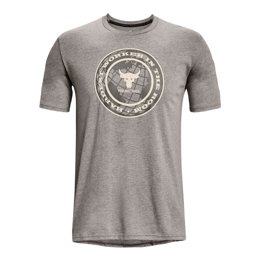 *Sold*
Under Armour Project Rock Men’s Gray Graphic T shirt M “Hardest Worker” - Picture 1 of 10